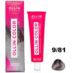 Перманентная крем-краска для волос  COLOR 9/81 OLLIN 60 мл