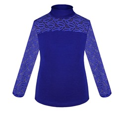 Синяя блузка для девочки 59922-ДНШ19