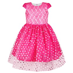 81034-ДН18, Розовое нарядное платье для девочки 81034-ДН18
