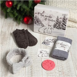 Новогодний подарочный набор Этель "The magic of winter", полотенце 30х60 см и аксессуары
