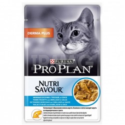 Корм для кошек Pro Plan Derma Plus с чувствительной кожей Треска в соусе (85 г)
