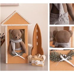 Мягкий мишка «Мартин» в домике, набор для творчества, 30 × 30 × 2 см