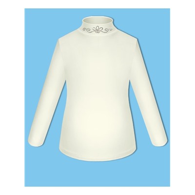 Школьная молочная блузка для девочки 74501-ДШ17