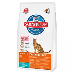 Корм для взрослых кошек Hill's Science Plan Adult Optimal Care Тунец (2 кг)