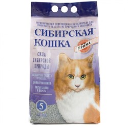 Наполнитель Сибирская Кошка комкующийся Прима (5 л)