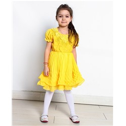2820-ПСДН16, Желтое нарядное платье для девочки 2820-ПСДН16
