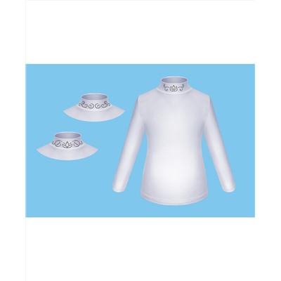 Школьная белая блузка для девочки 7446-ДШ16