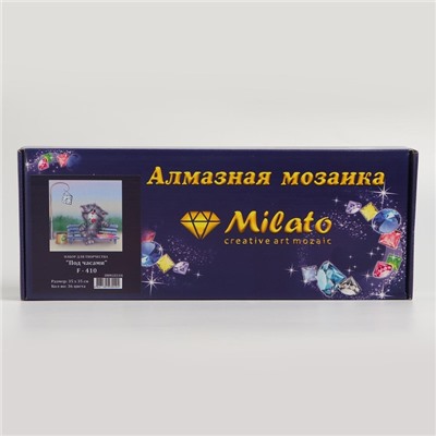 Алмазная мозаика «Под часами» 35 × 35 см, 36 цветов + наклейка