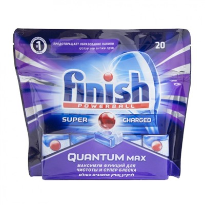 Таблетки для посудомоечных машин Finish Quantum Max (20 шт.)