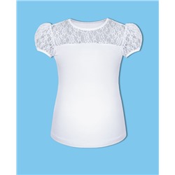 Белая школьная блузка для девочки 7877-ДШ19