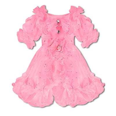 28293-ПСДН16, Розовое нарядное платье для девочки 28293-ПСДН16