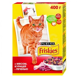 Корм для кошек Friskies с Мясом, курицей и печенью (400 г)