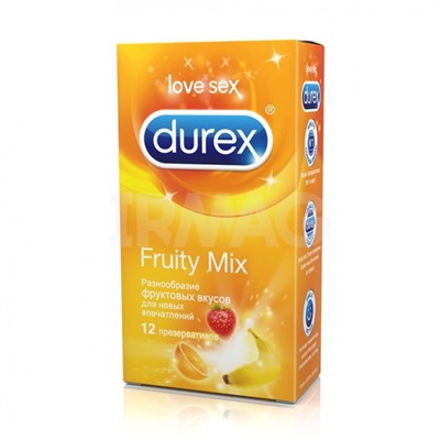 Презервативы Durex Fruity Mix С фруктовым вкусом (12 шт.)