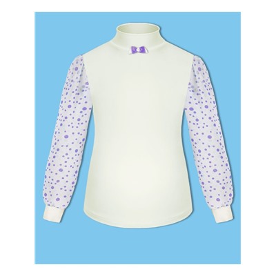 Молочная школьная водолазка (блузка) для девочки 82122-ДШ18