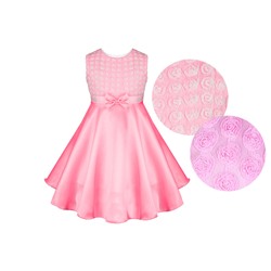 76601-ДН16, Розовое нарядное платье для девочки 76601-ДН16