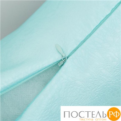 Подушка декаративная «Этель» 40×40 см, цвет голубой, сатен 100% п/э