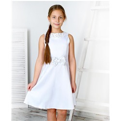 76511-ДН16, Белое нарядное платье для девочки 76511-ДН16