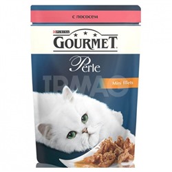 Корм для кошек Gourmet Perle Мини филе в подливе Лосось (85 г)