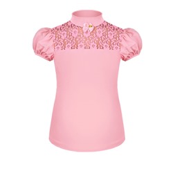 Розовая школьная блузка для девочки 71673-ДШ19