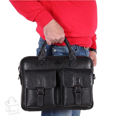 Портфель мужской кожаный 0993 black Zinixs в Новосибирске