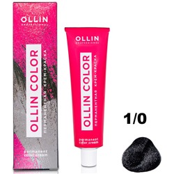 Перманентная крем-краска для волос  COLOR 1/0 Ollin 100 мл