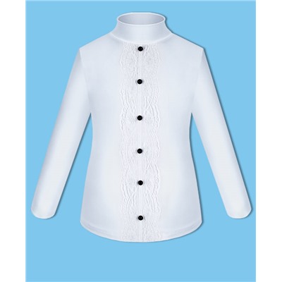 Школьная белая блузка для девочки 83791-ДШ19