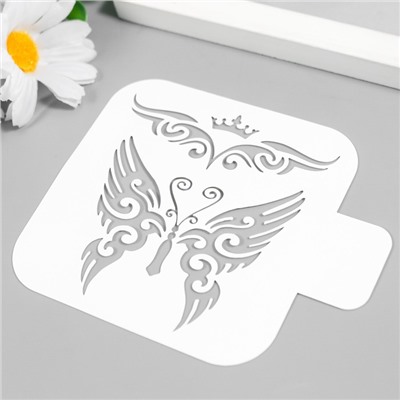Трафарет для татуировки "Бабочка" 9х9 см