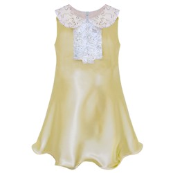 76445-ДН16, Золотистое нарядное платье для девочки 76445-ДН16