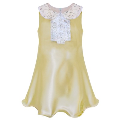 76445-ДН16, Золотистое нарядное платье для девочки 76445-ДН16
