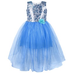 83123-ДН18, Нарядное голубое платье для девочки 83123-ДН18