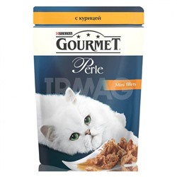 Корм для кошек Gourmet Perle Мини филе в подливе Курица (85 г)