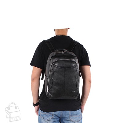 Рюкзак мужской кожаный 66287H black Heanbag