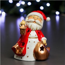 Фигура с подсветкой "Дед Мороз с мешком" 11х12х16см