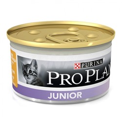 Корм для котят Pro Plan Junior Мусс, курица, печень в консерве (85 г)