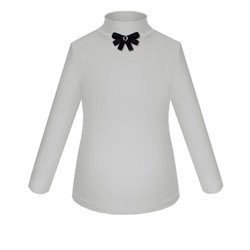 Светло-серая школьная блузка для девочки 83782-ДШ19