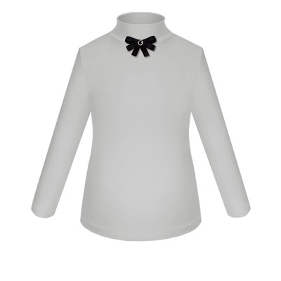 Светло-серая школьная блузка для девочки 83782-ДШ19