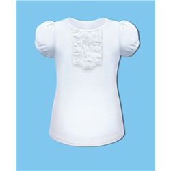 Школьная белая блузка для девочки 7876-ДШ18