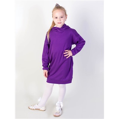 Платье-худи фиолетового цвета для девочки 85181-ДО22