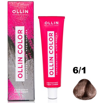 Перманентная крем-краска для волос  COLOR 6/1 Ollin 100 мл