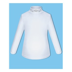 Белая школьная водолазка (блузка) для девочки 74502-ДШ18