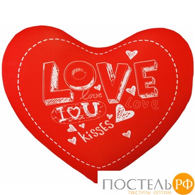 Подушка игрушка «Сердце» (Ап11сер19, 30х35, Красный, Кристалл, Микрогранулы полистирола)