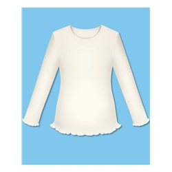 Школьный молочный джемпер (блузка) для девочки 77824-ДШ19