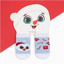 Набор новогодних детских носков Крошка Я «Снеговик», 2 пары, 6-8 см