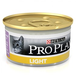 Корм для кошек Pro Plan Light с избыточным весом Индейка в консерве (85 г)