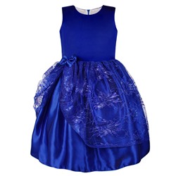 82612-ДН18, Синее нарядное платье для девочки 82612-ДН18