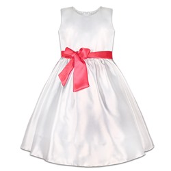 82233-ДН17, Белое нарядное платье для девочки 82233-ДН17