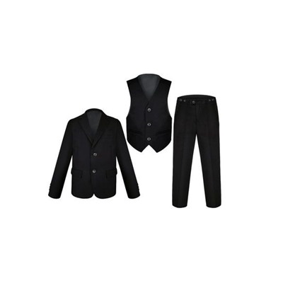 Черный костюм "Тройка" с бабочкой 69401-189011-3736