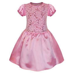 76162-ДН15, Розовое нарядное платье для девочки 76162-ДН15