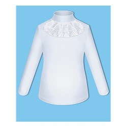 Школьная белая водолазка (блузка) для девочки 7884-ДШ17
