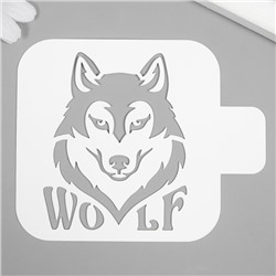Трафарет для татуировки "Волк" 9х9 см